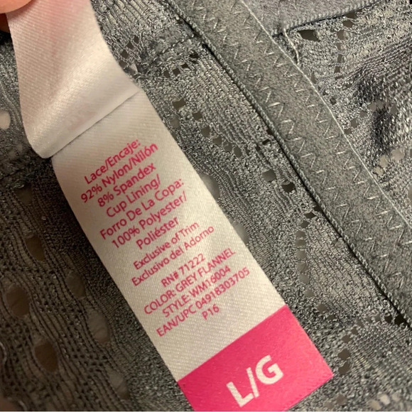 No Boundaries gray bra size large pullover style padded and lined. - Picture 4 of 7